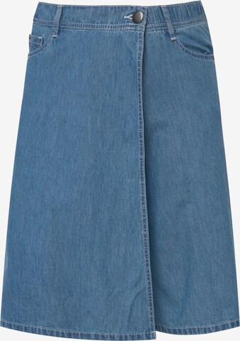 Ulla Popken Wide leg Jeans in Blauw: voorkant