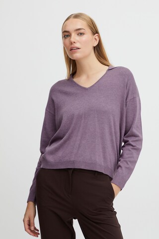b.young Pullover 'PIMBA' in Lila: Vorderseite