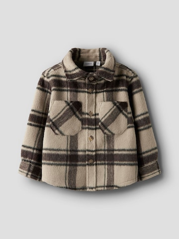 NAME IT Regular fit Button Up Shirt in Beige