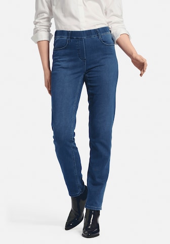 Peter Hahn 5-Pocket-Jeans 'Schlupf-Jeans Passform Sylvia' in Blau: predná strana
