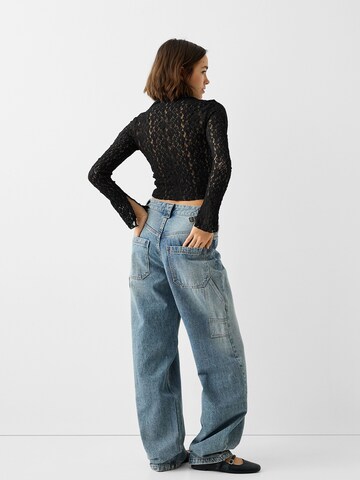 Bershka Top w kolorze czarny
