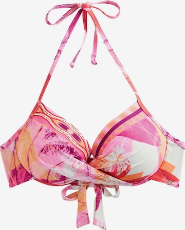 Next Bikini Top in Pink: front