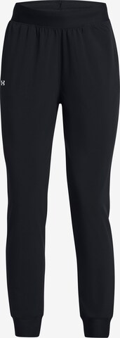 UNDER ARMOUR Tapered Workout Pants in Black: front