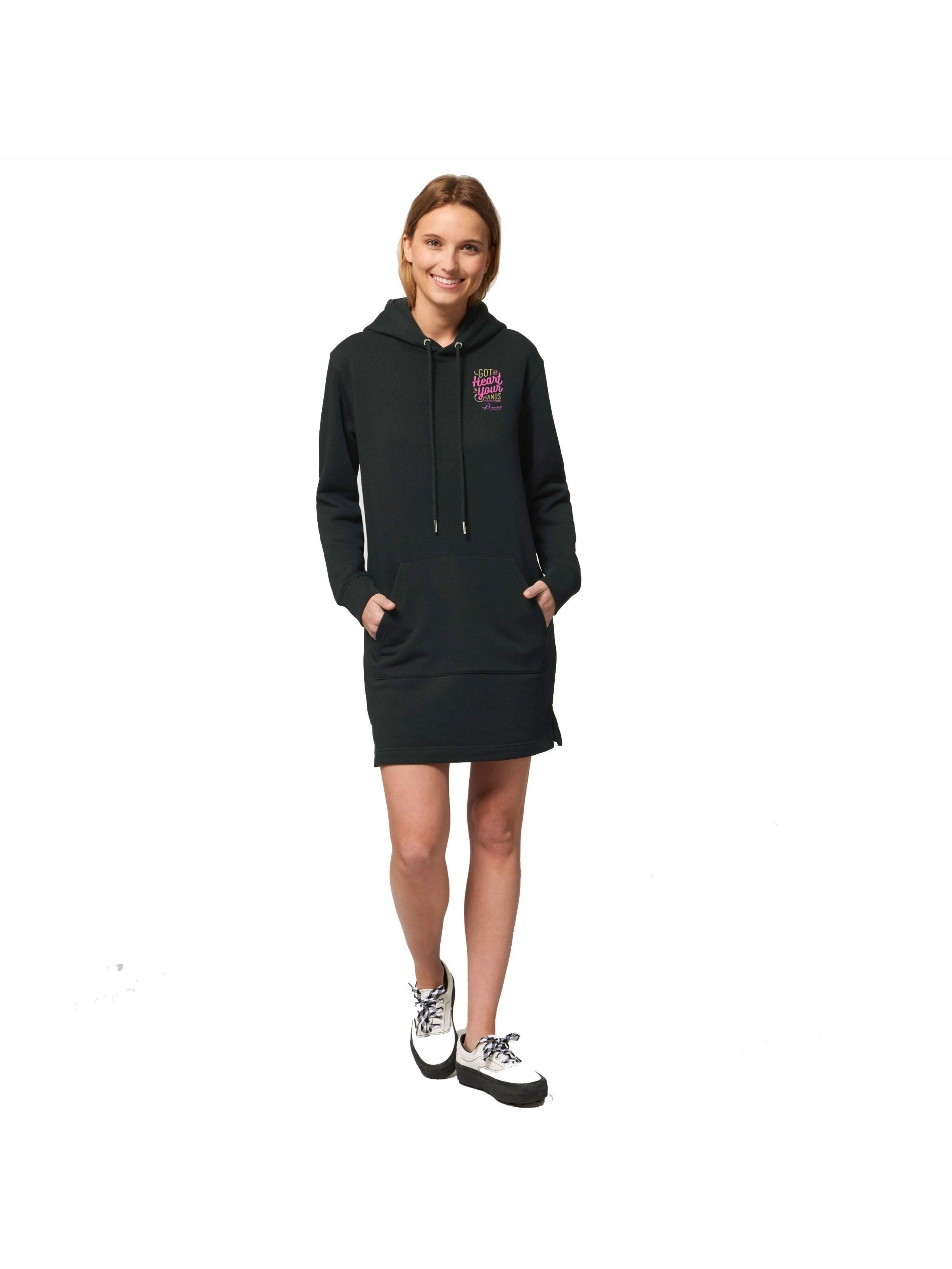 Rheinrebell Dress 'Hoodie Kleid' in Black: front