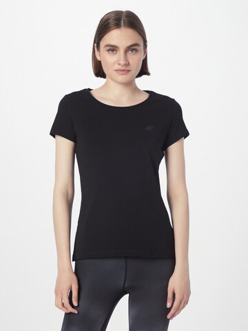 4F Sportshirt in Schwarz: Vorderseite