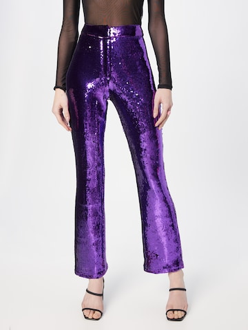 évasé Pantalon River Island en violet : devant