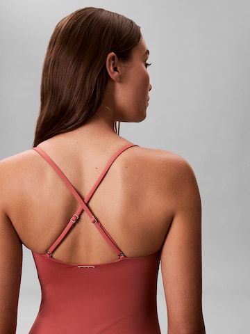 Bandeau Maillot de bain 'Essentials' Calvin Klein Swimwear en rouge