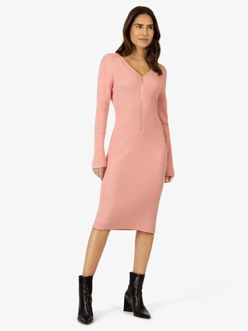 APART Knitted dress in Pink: front