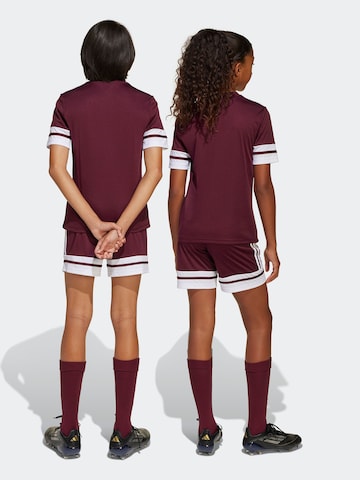 sarkans ADIDAS PERFORMANCE Standarta Sporta bikses 'Squadra 25'