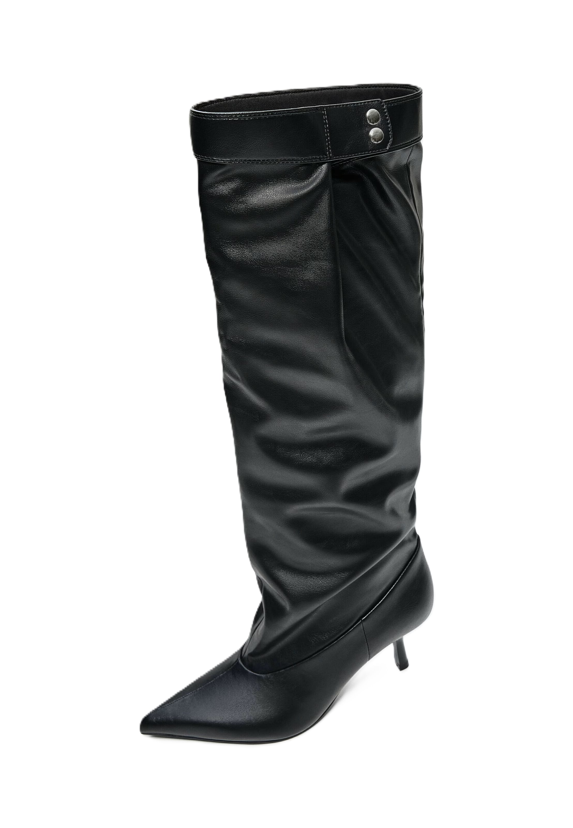 Bershka Bottes en 36 en noir, Vue avec produit