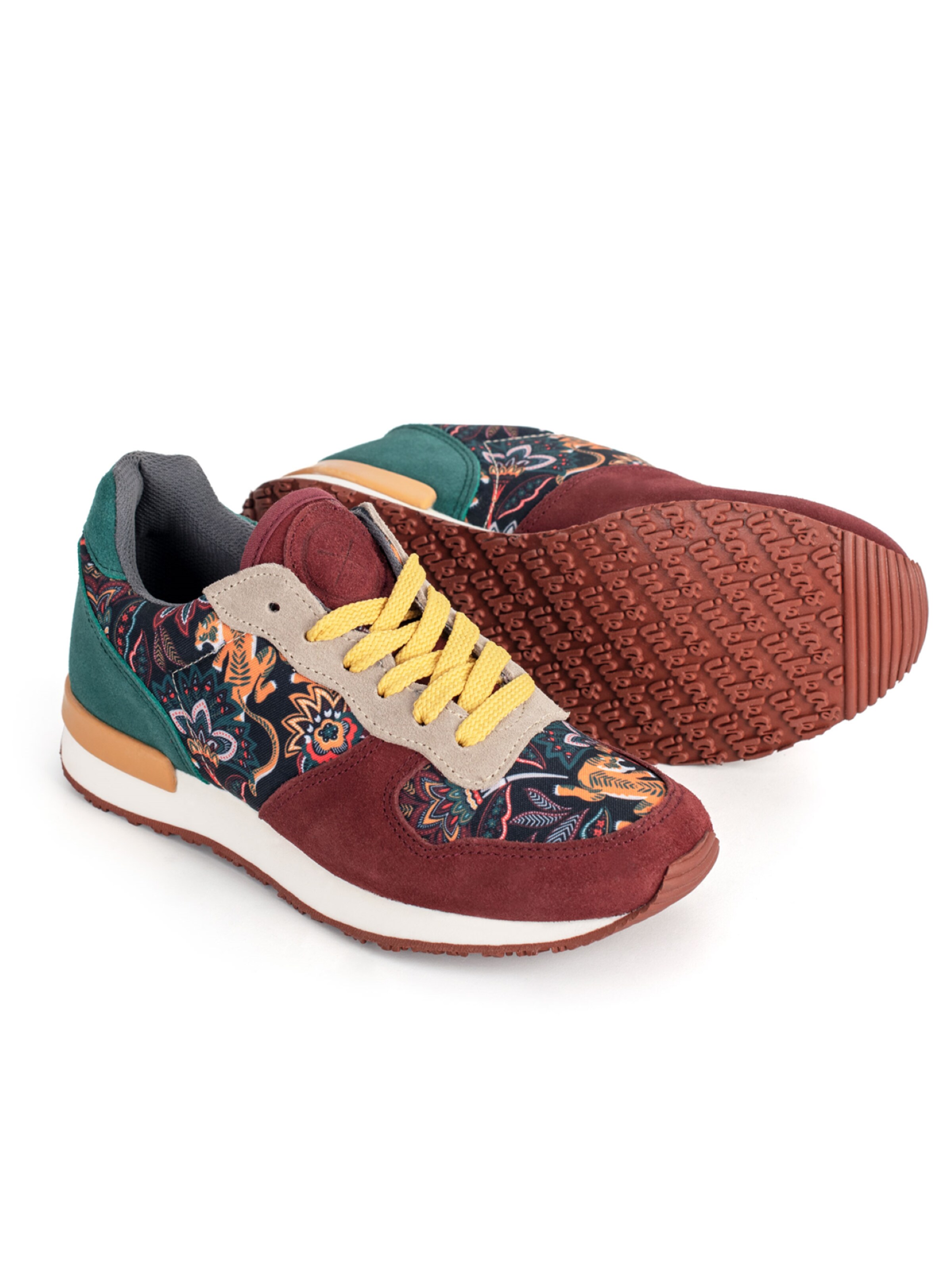 inkkas Sneaker low 'Inkkas Yuuki Sneaker – handgefertigter Damen-Sneaker aus Leder mit Statement-Print'‌‌‌‌ in Mischfarben
