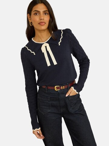 Pull-over love & roses en bleu : devant