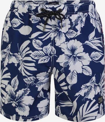 Superdry Zwemshorts 'Campus' in Blauw: voorkant