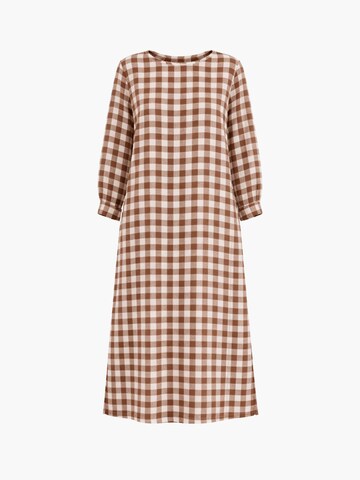AmourLinen Dress 'Amalia' in Brown: front