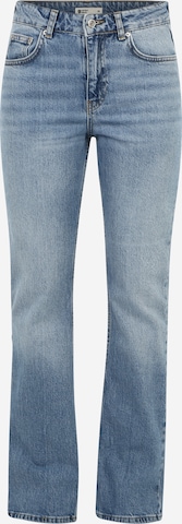 Gina Tricot Petite Flared Jeans in Blauw: voorkant
