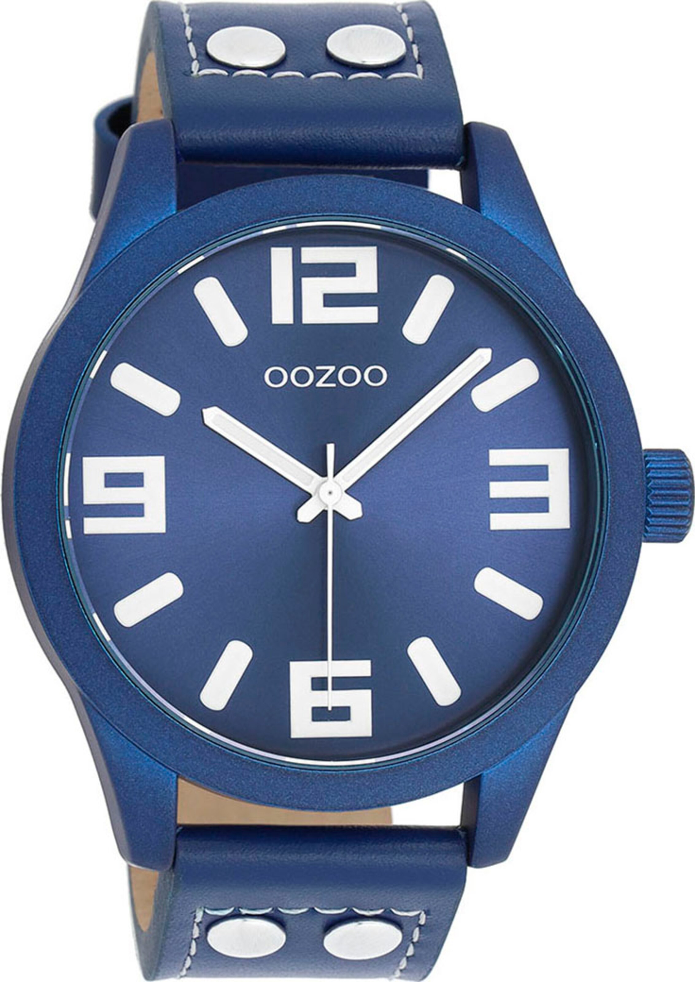 OOZOO Analog Watch in Blue: front