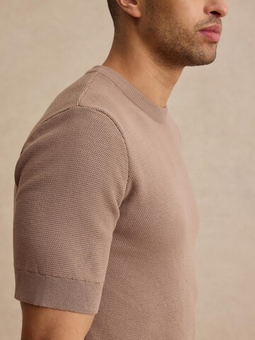 DAN FOX APPAREL Strick-Shirt 'Davin' in Grau