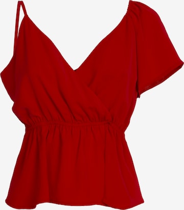 Influencer Top in Rood: voorkant