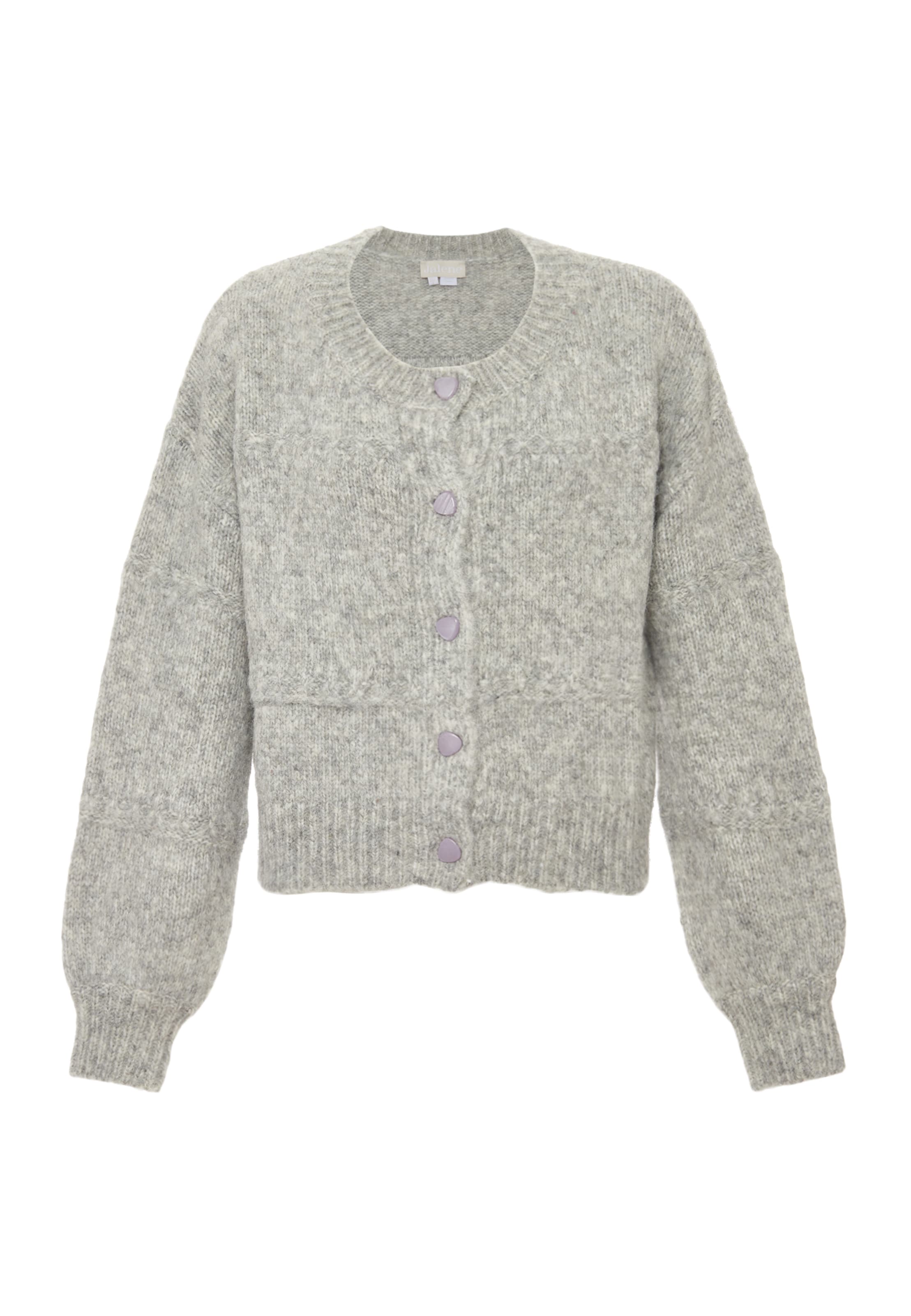Jalene Strickjacke in Grau: Vorderseite