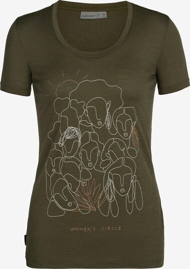 ICEBREAKER T-shirt 'Tech Lite II' en gris clair / olive / rouge orangé, Vue avec produit