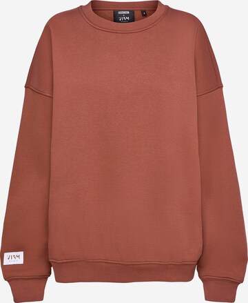 ABOUT YOU x VIAM Studio Sweatshirt 'Motivation' in Brown: front