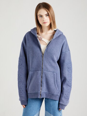 florence by mills exclusive for ABOUT YOU Ζακέτα φούτερ 'Merrit' σε μπλε: μπροστά