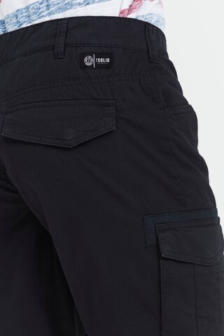 !Solid Regular Cargo Pants 'FREDO' in Black