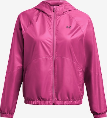 UNDER ARMOUR Sportsweatjacke 'Windbreaker' in Pink: predná strana