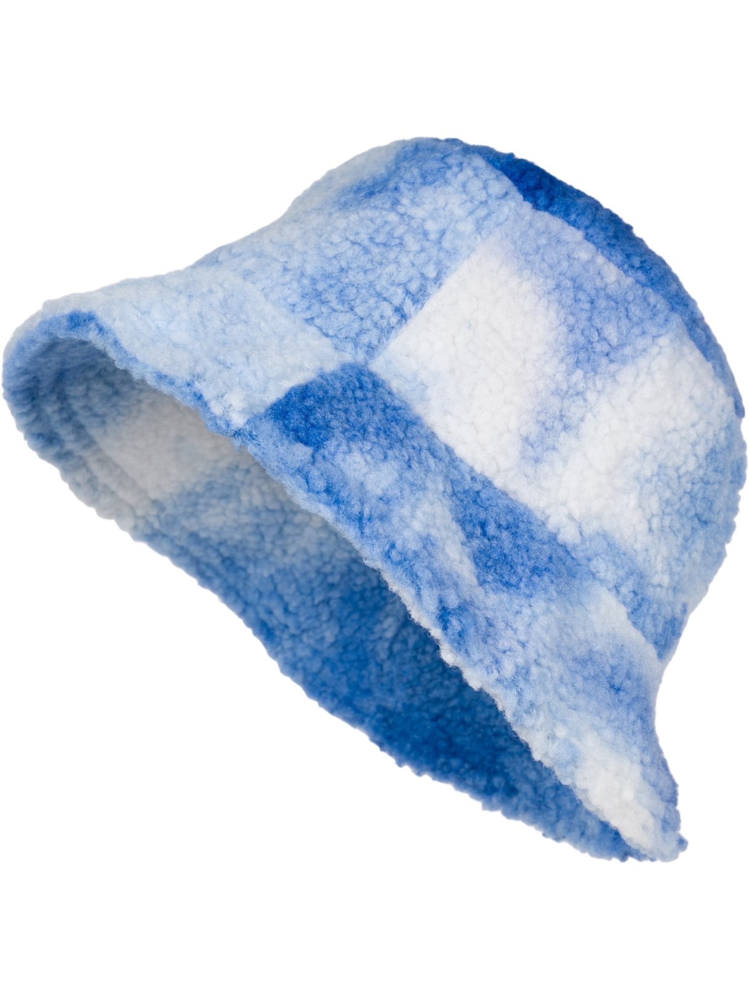 styleBREAKER Hat 'Teddyfell Fischerhut Ombré' in Blue: front