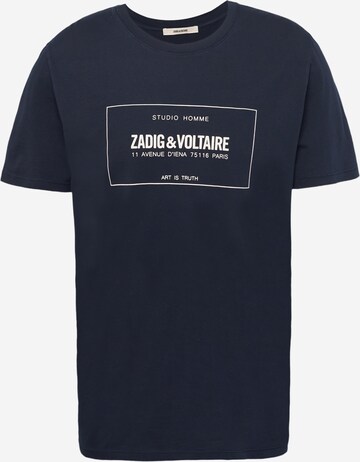 Zadig & Voltaire - Camiseta 'TED BLASON' en azul: frente