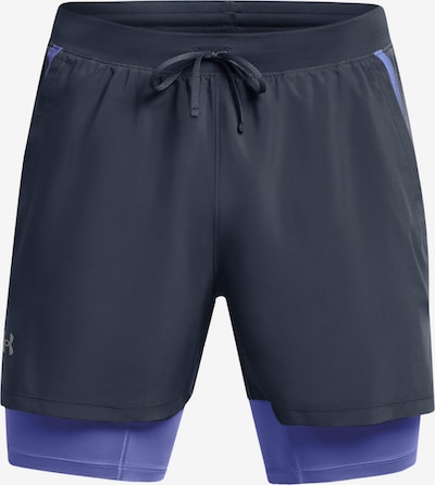 UNDER ARMOUR Workout Pants 'LAUNCH' in Smoke blue / Dark blue / White, Item view