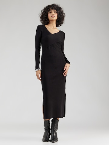 s.Oliver BLACK LABEL Strickkleid in Schwarz: predná strana