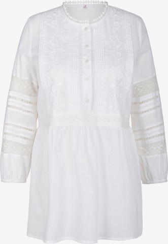 Emilia Lay Tunic in White: front