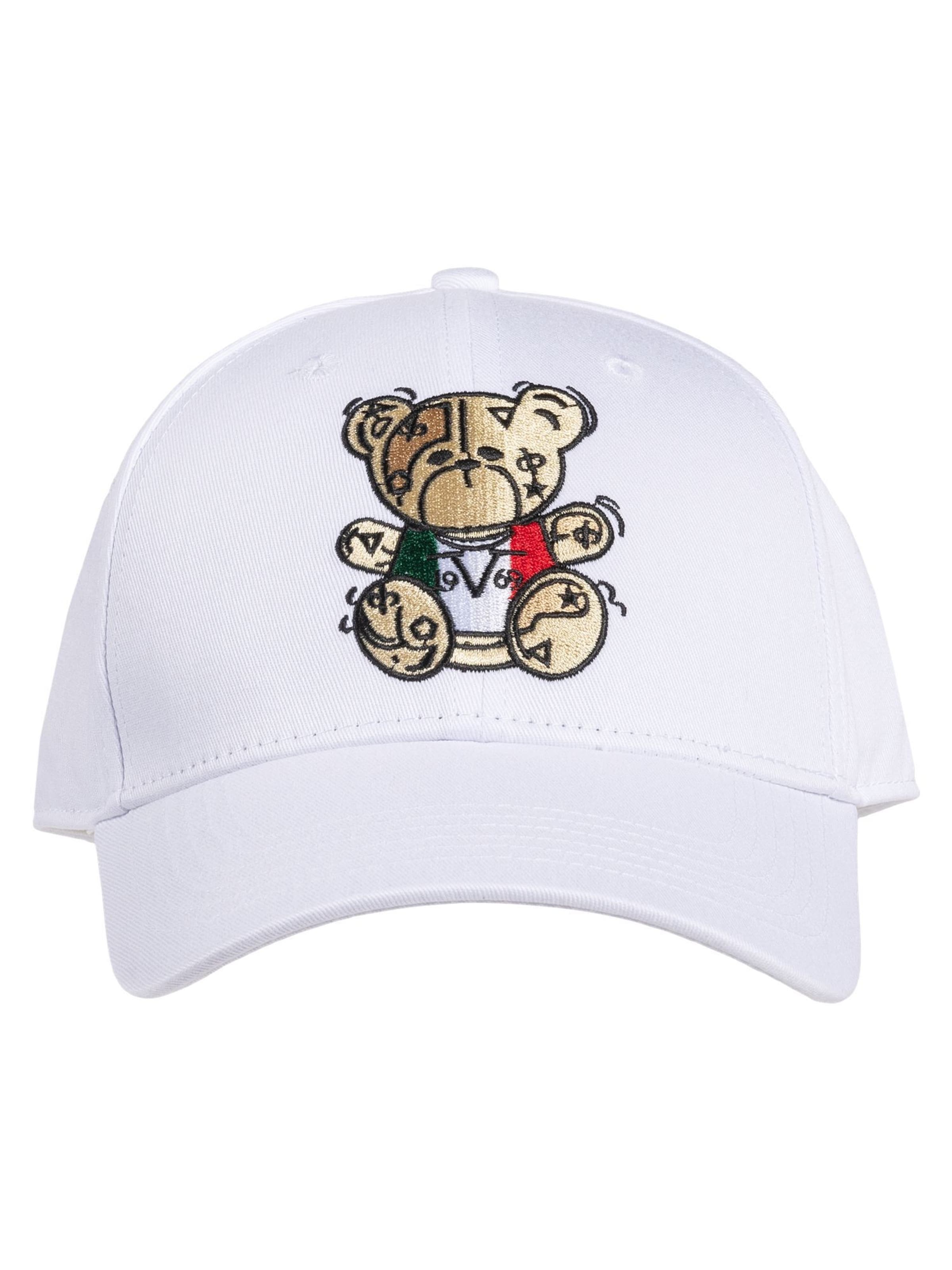 19V69 ITALIA Cap 'Ulli' in Weiß: Vorderseite