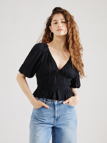 Abercrombie & Fitch Blouse in Black: front