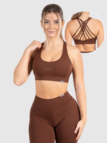 Smilodox Bralette Sports Bra 'Advance Pro' in Brown: front