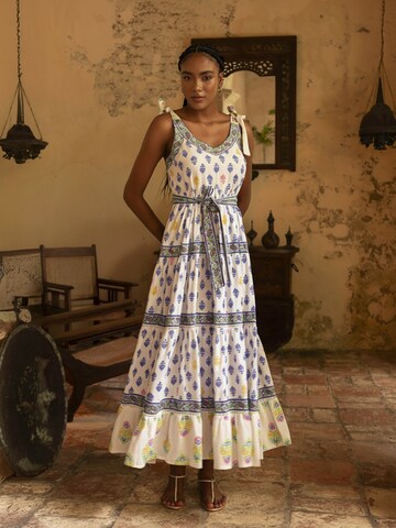 Robe 'Robe Longue Paulina' Miss June en blanc