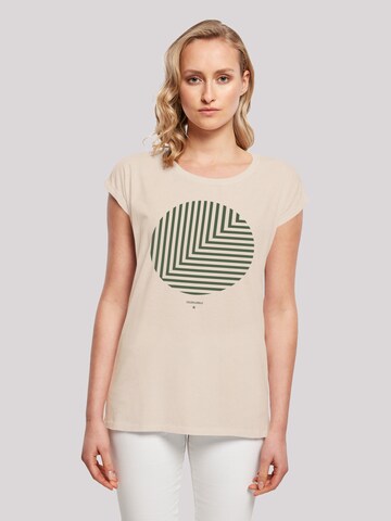 T-shirt 'Geometrics ' F4NT4STIC en beige : devant