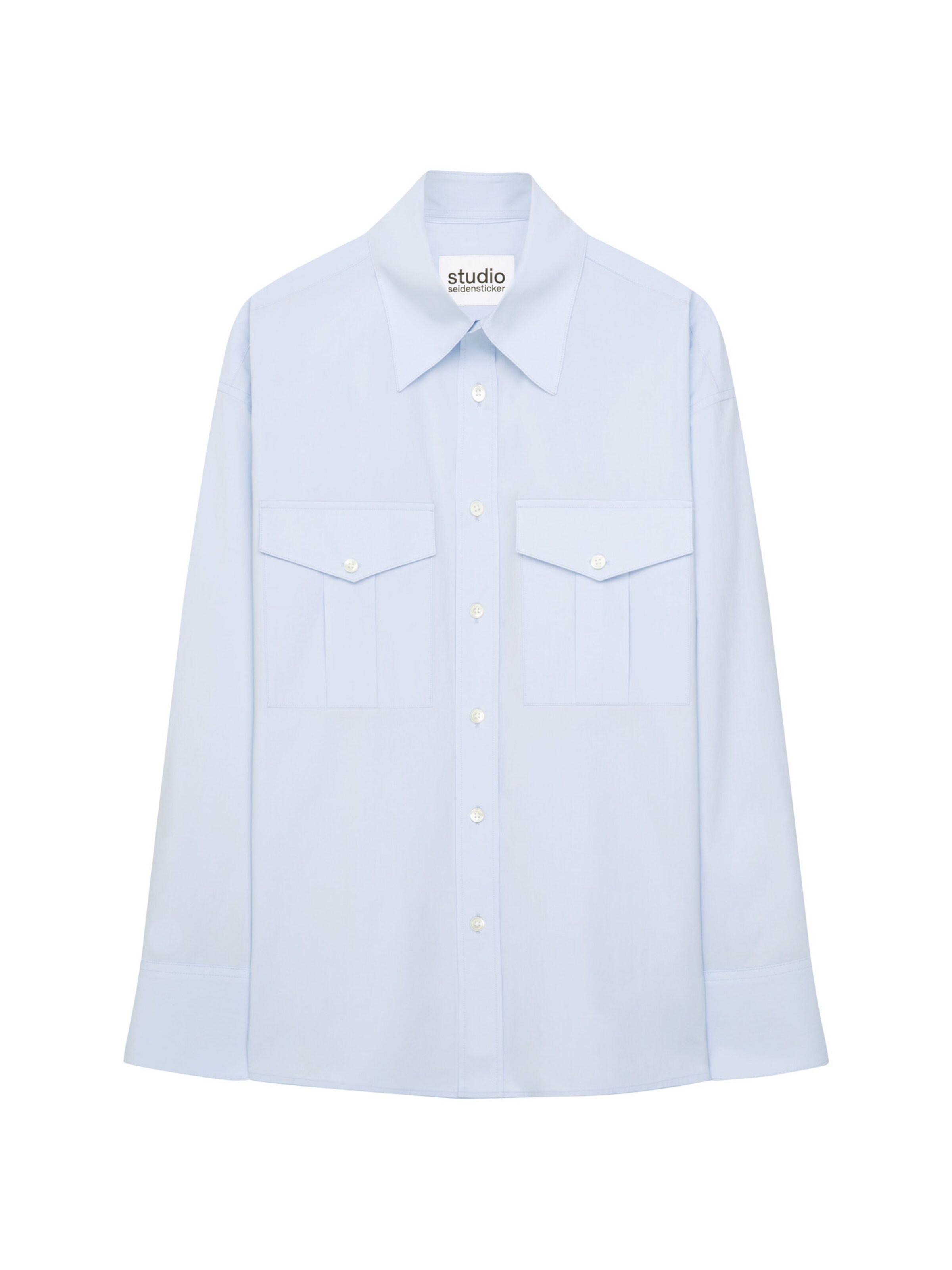 Studio Seidensticker Regular fit Zakelijk overhemd in Blauw: voorkant