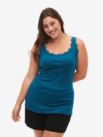 Zizzi Top 'MLIV' in Blue: front