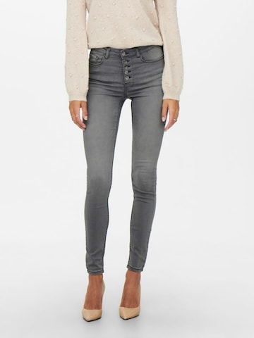 JDY Skinny Jeans 'New Nikki' in Grijs: voorkant