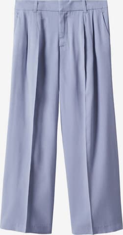 MANGO Pleat-Front Pants 'Paul' in Blue: front