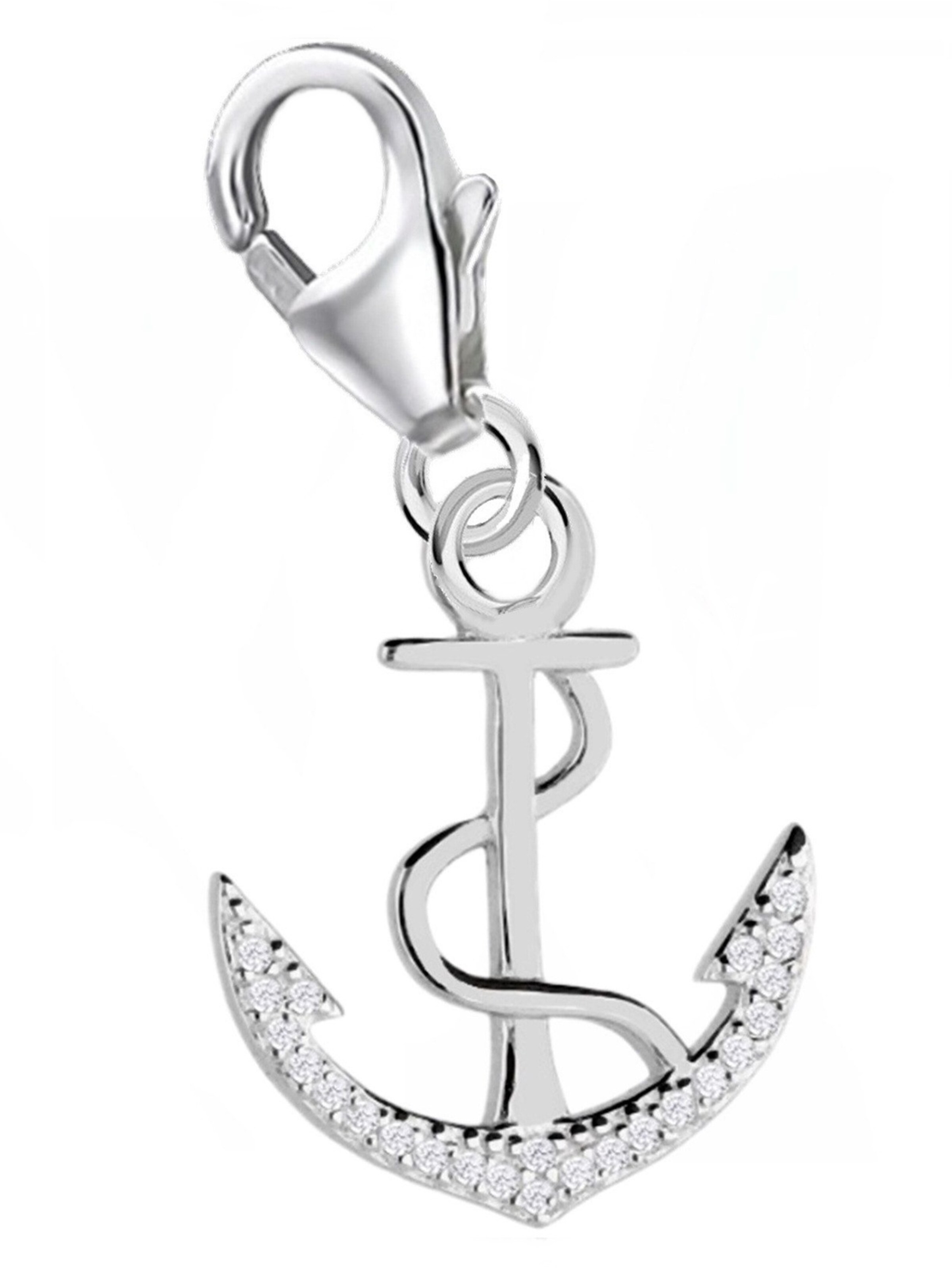 Goldene Hufeisen Pendant 'Anker' in Silver: front