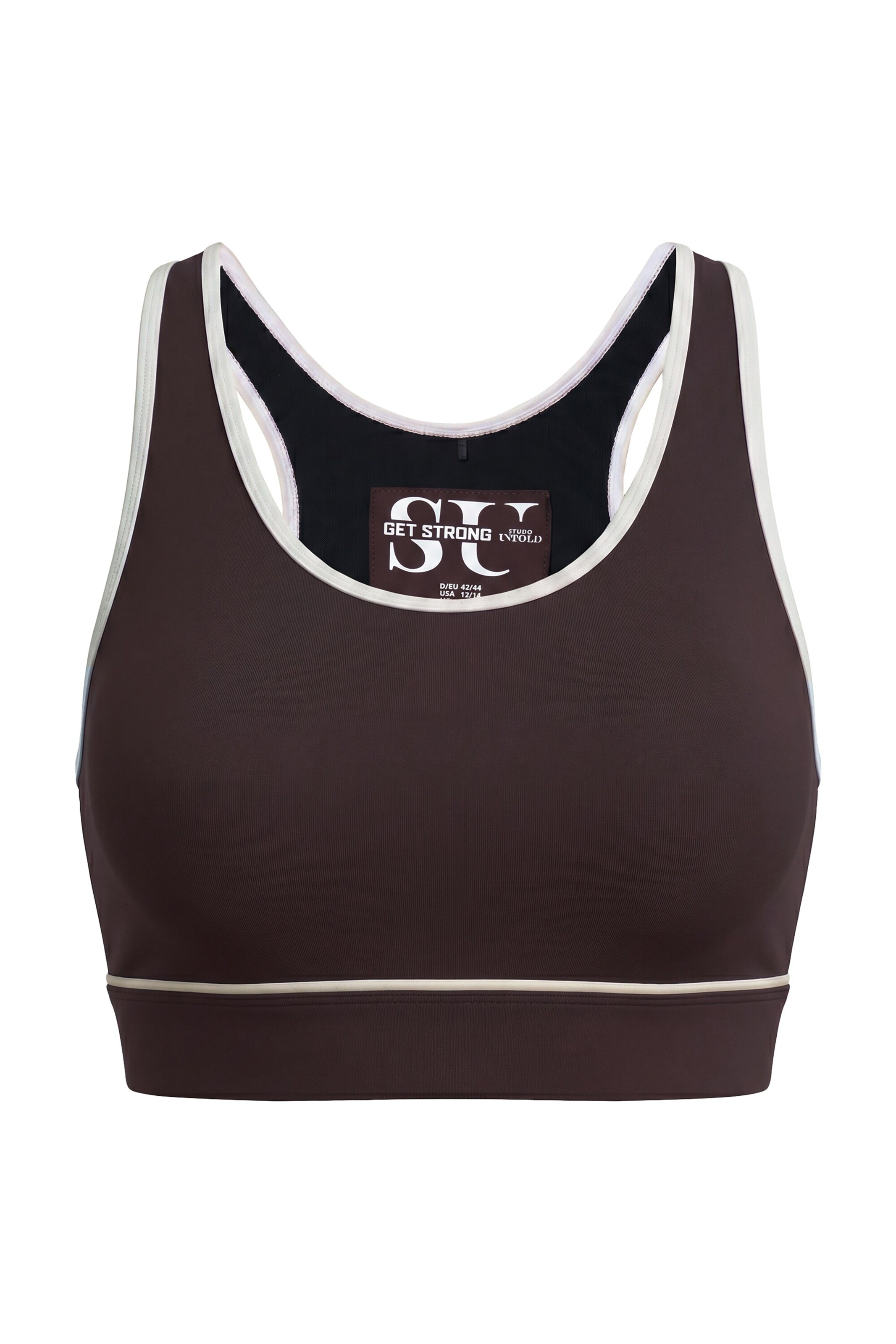Studio Untold Sports Bra in M-L in Ecru / Brown, Item view