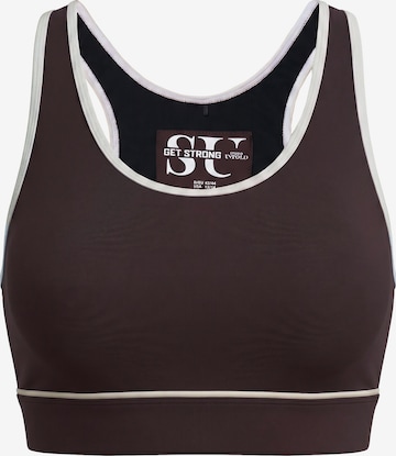 Studio Untold Sports Bra in Brown: front