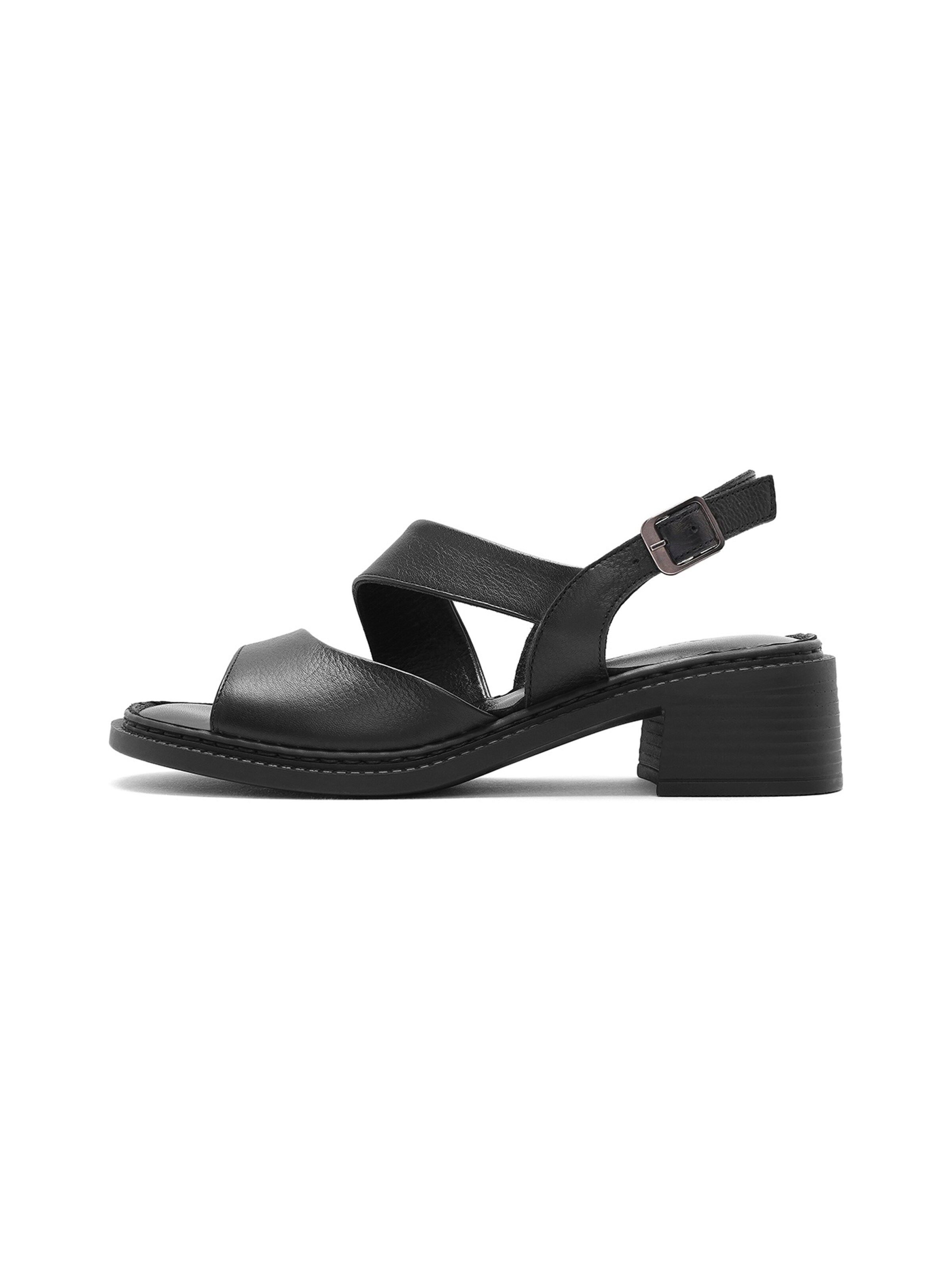 Derimod Sandale in Schwarz: Vorderseite