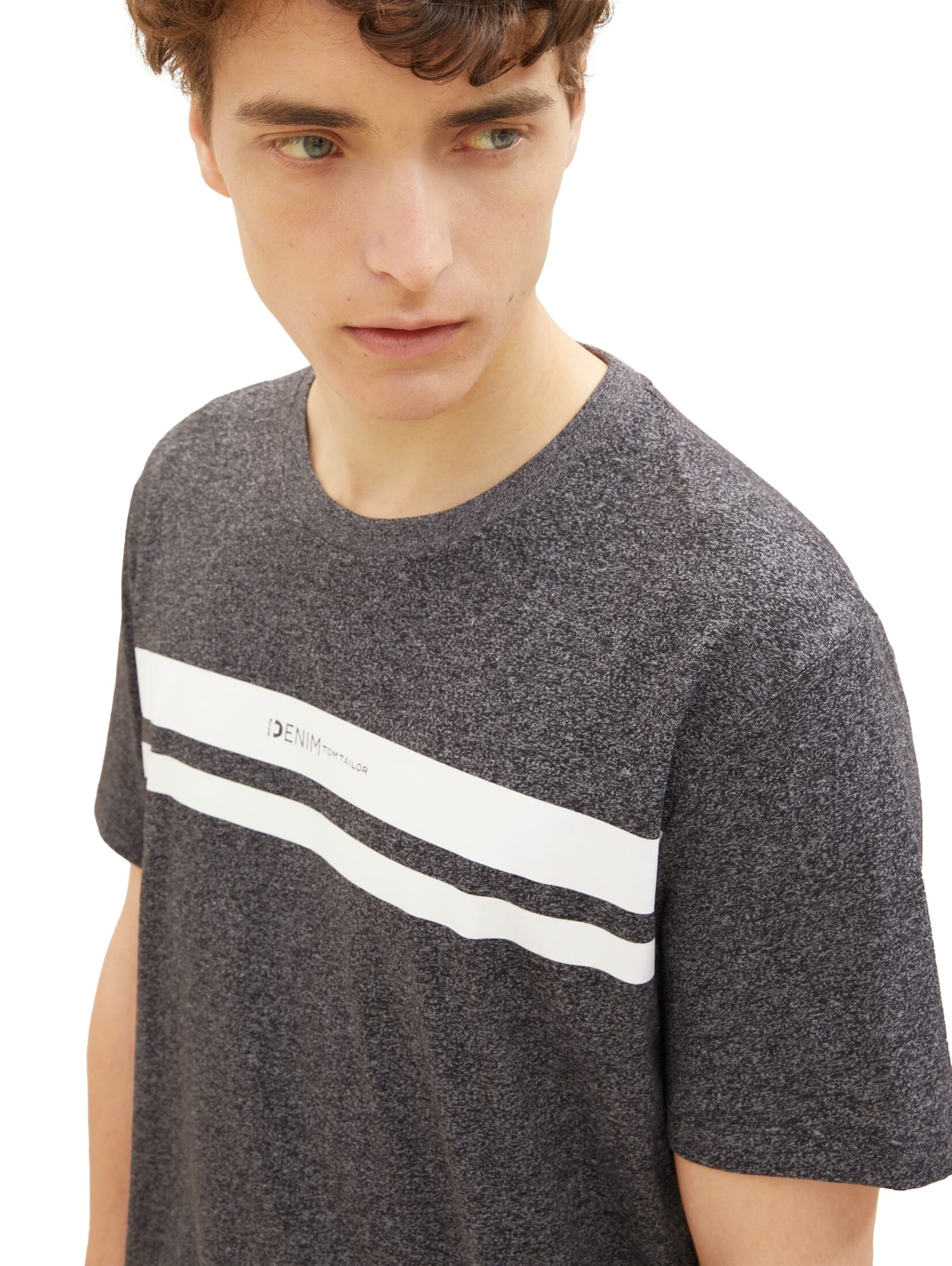 TOM TAILOR DENIM Tričko - Čierna