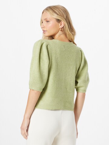 PIECES Knit Cardigan 'Jennifer' in Green