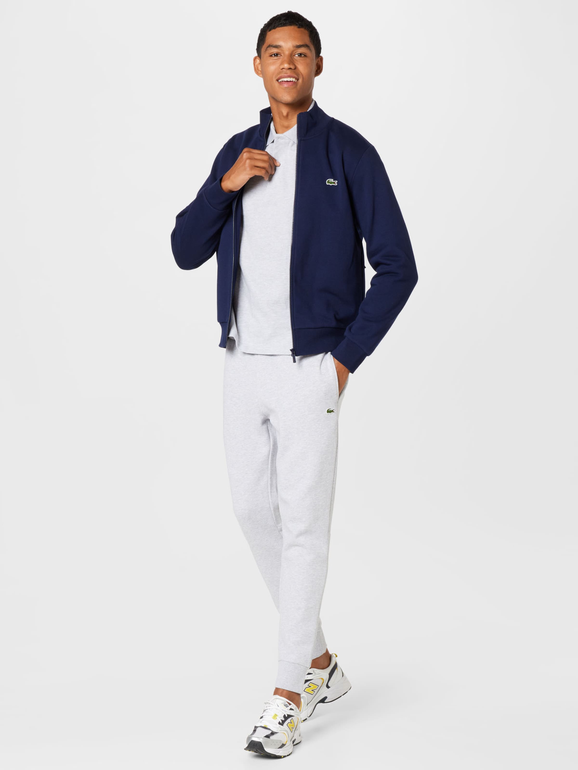 Survetement lacoste shop bleu foncé