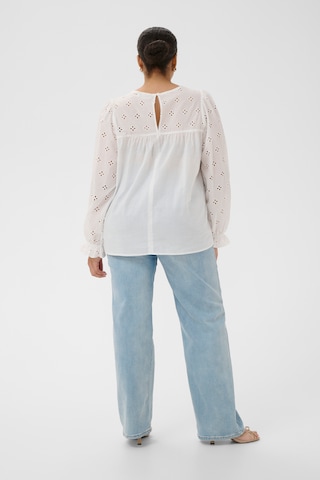 KAFFE CURVE Blouse 'KCmally' in White